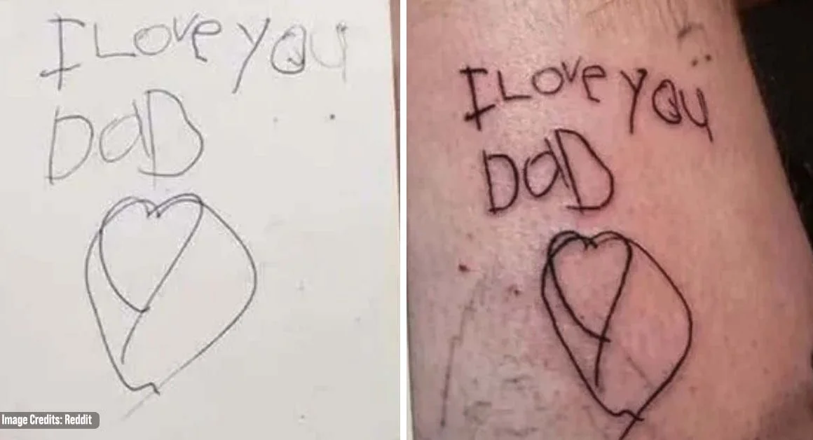 A dad tattoos his daughter's last message after she died from cancer